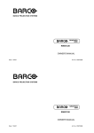 Barco R9001330 Owner`s manual