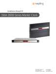 Sapling SMA 2000 Series Installation manual