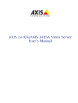 Axis 241QA User`s manual