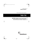 Radio Shack TAD-732 Owner`s manual