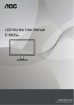 AOC e1660Sw User`s manual
