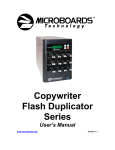 MicroBoards Technology Copywriter Flash Duplicator User`s manual