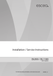 Escea DL-Series Service manual