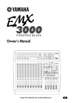 Yamaha EMX3000 Owner`s manual