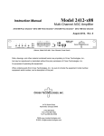 Cross Technologies 2412-x08 Instruction manual