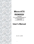 BCM Advanced Research RX965QV User`s manual
