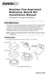 DAVIS Daytime Fan Aspirated Radiation Shield Kit Installation manual