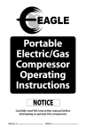 Eagle Portable Electric/Gas Compressor Operating instructions
