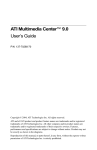 ATI Technologies MULTIMEDIA CENTER 9.0 User`s guide