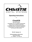 Christie CineX35 Operating instructions