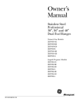 Monogram ZDP30N4 Owner`s manual