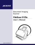 Microtek FileScan 3125c User`s manual