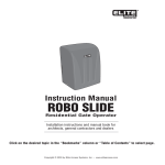 Elite Robo Slide Instruction manual
