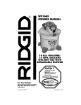 RIDGID WD1665 Owner`s manual