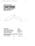 Craftsman 900.11458 Instruction manual