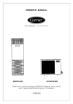 Carrier 42LUVH075N Owner`s manual