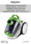 Beper Cyclone Vacuum Cleaner User`s guide