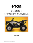 E-TON YUKON ST - SERVICE Owner`s manual