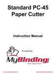 My Binding Standard PC II- Instruction manual