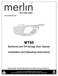 Merlin MT60 Operating instructions