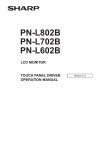 Sharp PN-L702B Operating instructions