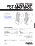 Yamaha YST-M40 Service manual