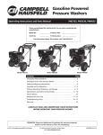 Campbell Hausfeld PW2725 Operating instructions