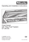 Miele GT 263 ES Operating instructions