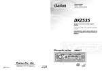 Clarion DXZ535 Owner`s manual