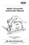 Alpha Professional Tools ECC-125 Instruction manual