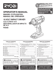 Ryobi P234G Operator`s manual