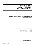 ADEMCO Vista-50 User`s manual