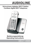 AUDIOLINE DECT4500 Operating instructions