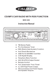 Caliber MCD263BT Instruction manual