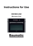 Baumatic BSCM45-ANZ Instruction manual