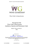 Wine Guardian Wine Cellar Cooling Systems Specifications