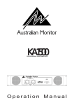 AUSTRALIAN MONITOR KA1500 Specifications