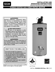American Water Heater POWER VENT GAS Operating instructions