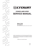 Crown PIP-102 Service manual