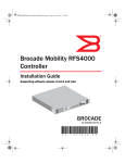 Brocade Communications Systems RFS4000 Installation guide