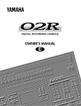 Yamaha 02R Version 2 Owner`s manual