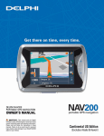 Delphi NAV200 - Portable GPS Navigation System Technical information