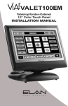 Elan VIA! VALET100EM Installation manual