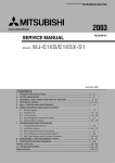 Mitsubishi Electric MJ-E16SX-A1 Service manual