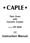 Caple CR 1200 Instruction manual