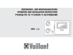 Vaillant VRC 420 Instruction manual