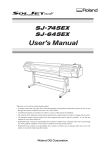 Roland SJ-745EX User`s manual