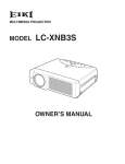 Eiki LC-XNB3S Owner`s manual