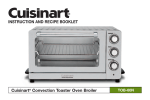 Cuisinart TOB-30BW - Toaster Oven/Broiler Specifications