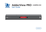 ADDER AdderView Pro AV8PRO-DVI User guide